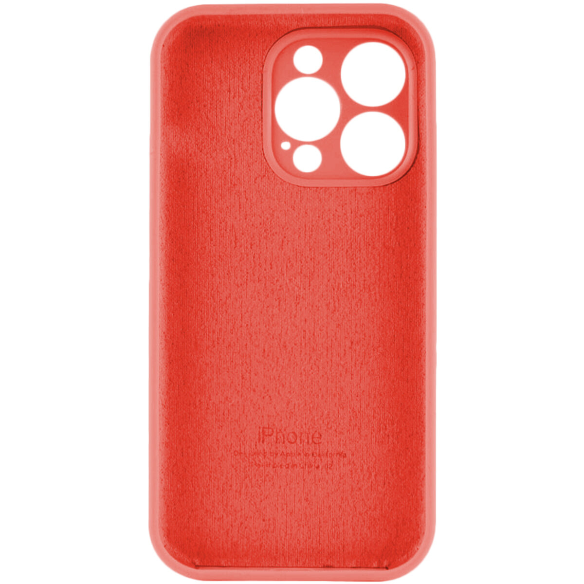 Silicone Case Full Camera Protective (AA) для iPhone 14 Pro Max (Peach)-1